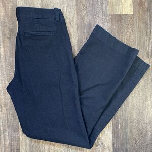 J. Crew Mid Rise Dark Wash Straight Leg Stretch Blue Jeans Women's Size 8